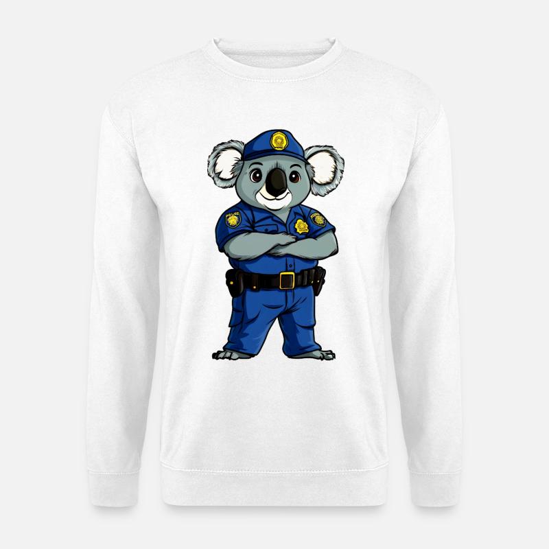 Koala Policeman / Koala Bear - Unisex Sweatshirt - white