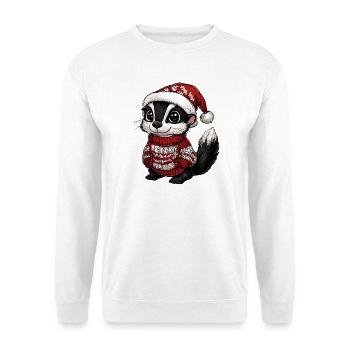 Stinktier Weihnachten Xmas - Unisex Pullover - Weiß - Vorne