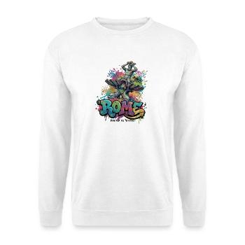 Triton Fountain, Rome, Italy  - Unisex Pullover - Weiß - Vorne - Alina (178cm) & Michal (187cm)
