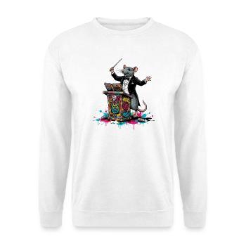 Dirigent | Graffiti-Ratten-DJ Gala - Unisex Pullover - Weiß - Vorne