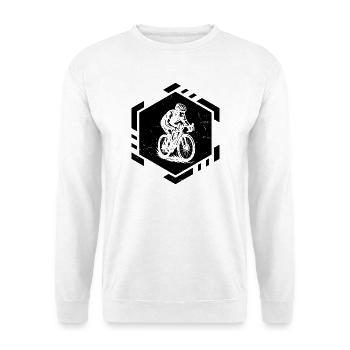 Motif minimaliste du vélo de route - Sweat-shirt Unisexe - blanc - Devant