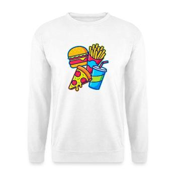 Fast Food Combo Illustration - Unisex Sweatshirt - white - Front