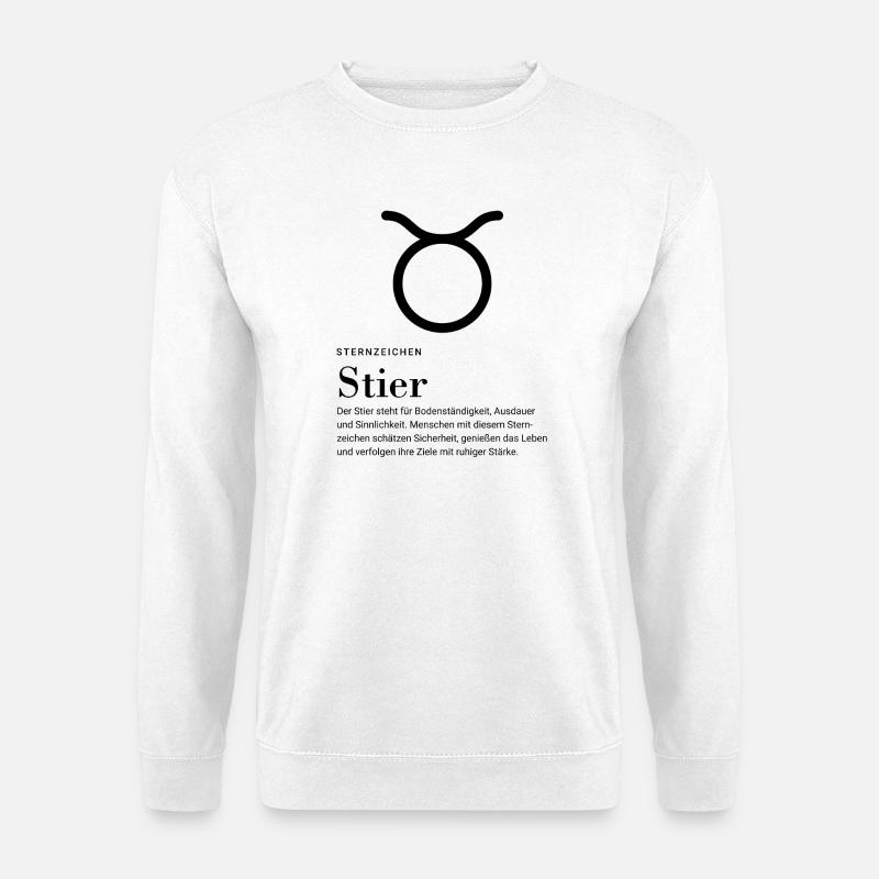 Sternzeichen Stier - Unisex Pullover - Weiß