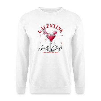 Valentine Girls Club Cocktail Illustration - Unisex Sweatshirt - white - Front