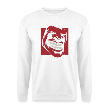 Roaring Red Grin Illustration - Unisex Pullover - Weiß - Vorne