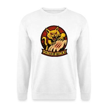 Attaque à griffures Griffes de chat en colère Conception - Sweat-shirt Unisexe - blanc - Devant