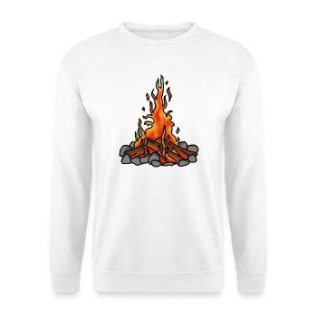 Lagerfeuer - Unisex Pullover - Weiß - Vorne