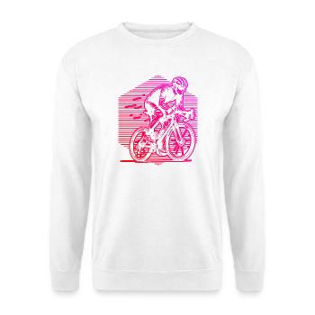 Ein Must Have für echte Rennrad - Unisex Pullover - Weiß - Vorne - Alina (178cm) & Michal (187cm)