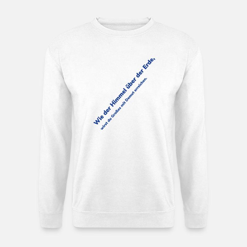 Heaven Over Earth Diagonal Text - Unisex Sweatshirt - white