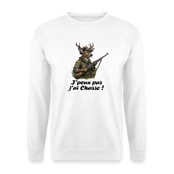 Hirschjäger, ich kann nicht, ich habe gejagt - Unisex Pullover - Weiß - Vorne