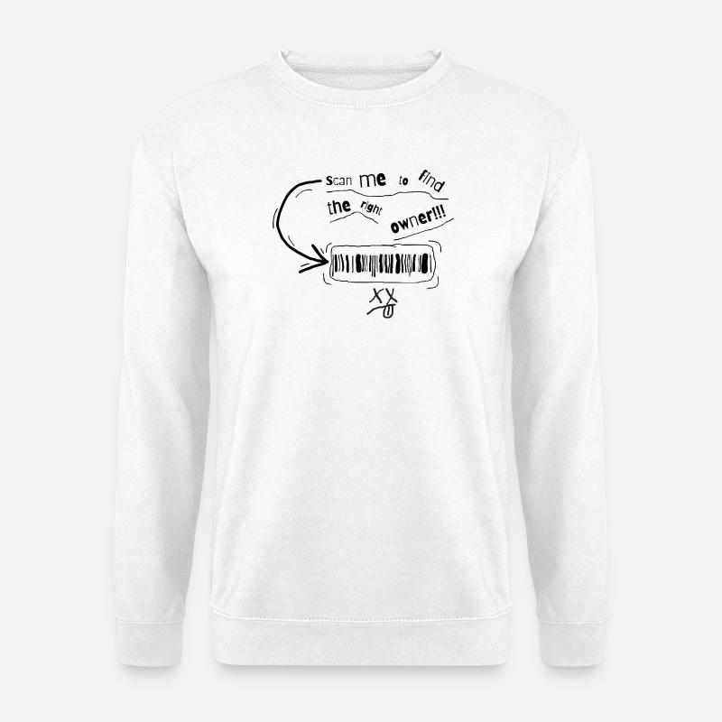 Minimalistisches XY-Zungen-Emoticon - Unisex Pullover - Weiß