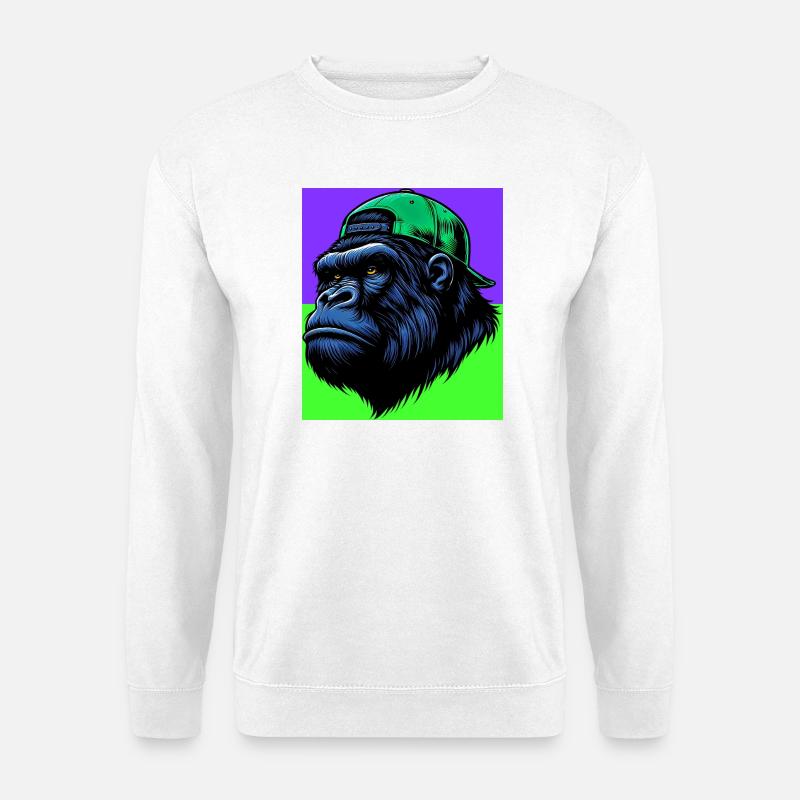 Gorilla - Unisex Pullover - Weiß