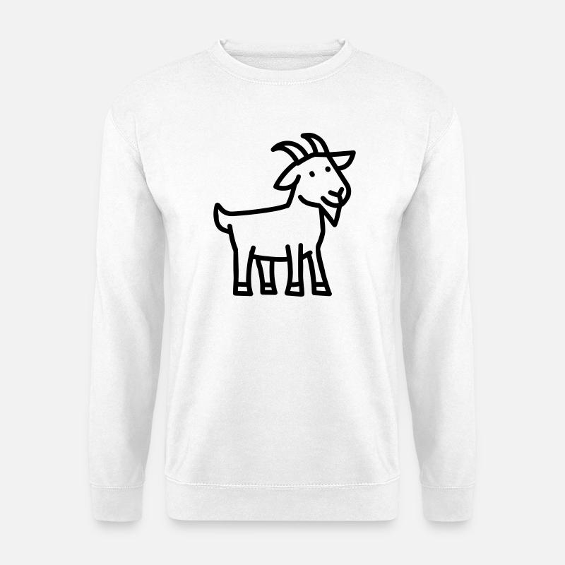 Ziege - Unisex Pullover - Weiß
