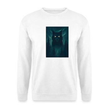 Northern Wolf in the Northern Lights - Unisex Sweatshirt - white - Front
