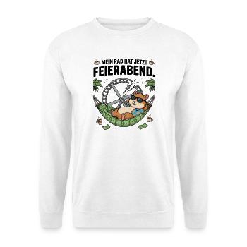 Feierabend Hamster Geld Freiheit Humor - Unisex Pullover - Weiß - Vorne