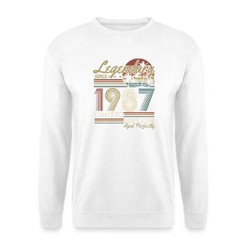 Cadeau rétro vintage d’anniversaire 1987 - Sweat-shirt Unisexe - blanc - Devant