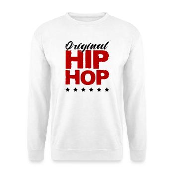 Hip Hop Lettering Red Distressed - Unisex Sweatshirt - white - Front