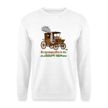 Technologieoffen In Die Zukunft Reiten - Unisex Pullover - Weiß - Vorne