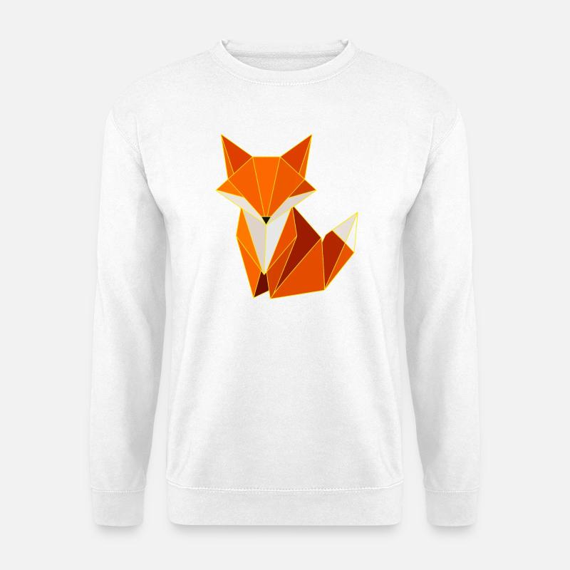 Fuchs Polygon Geometrie Design  - Unisex Pullover - Weiß