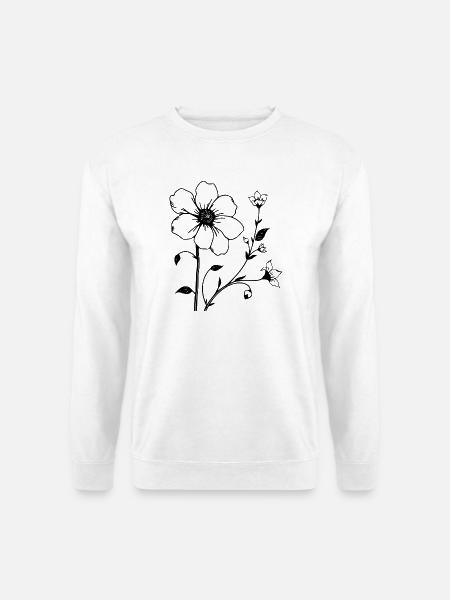 Blumenranke Blume Blüte Geschenk Mutter Muttertag - Unisex Pullover - Weiß