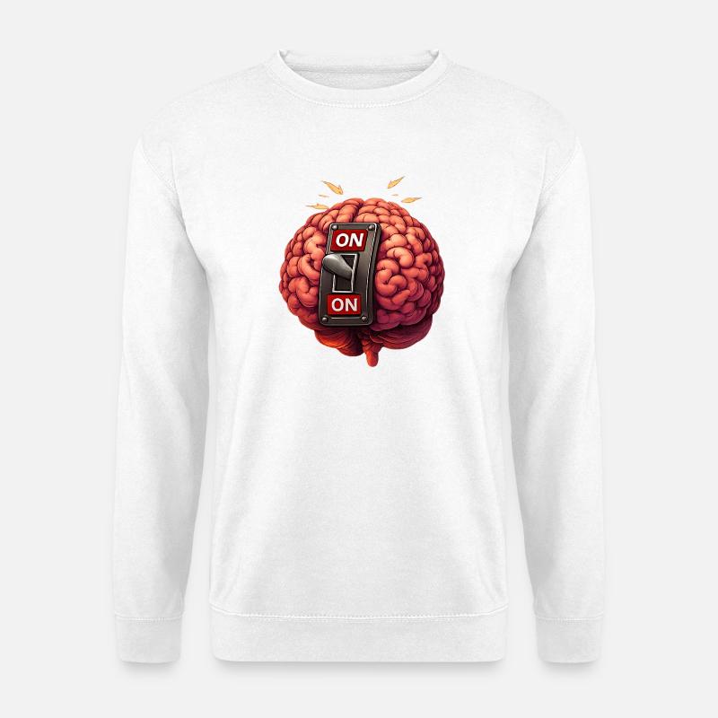Brain on - always - Unisex Pullover - Weiß