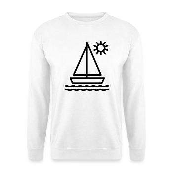 Segelschiff - Unisex Pullover - Weiß - Vorne