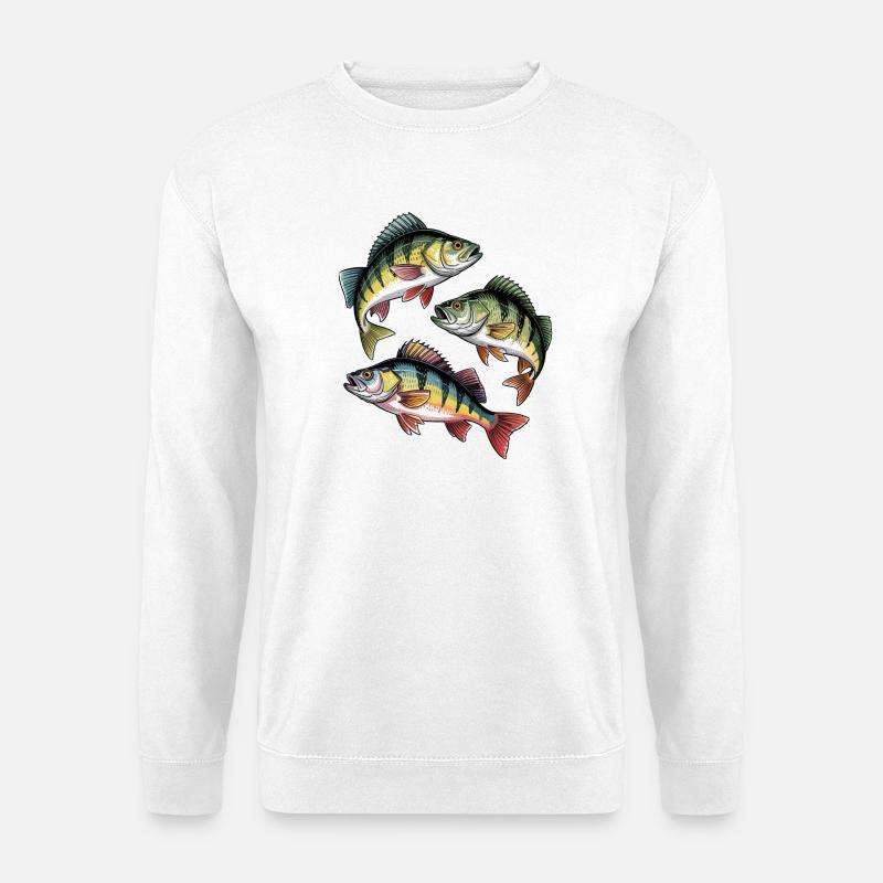 Pêche à la perche - Sweat-shirt Unisexe - blanc