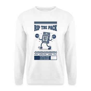 Déchire le paquet Collectez-les, gagnez une grosse carte à collectionner - Sweat-shirt Unisexe - blanc - Devant