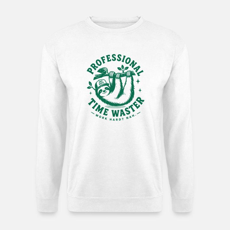 Professional Time Waster Sloth - Unisex Pullover - Weiß