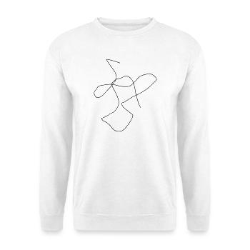 Chaotische Line-Art 3 - Unisex Pullover - Weiß - Vorne