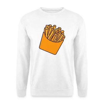 Pommes Fries Illustration - Unisex Pullover - Weiß - Vorne