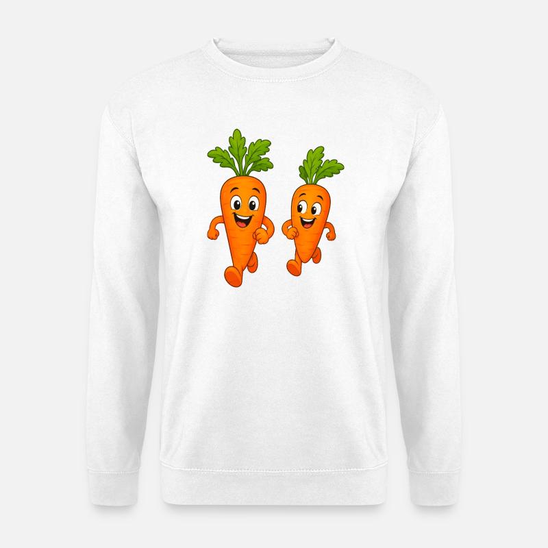 Carrots while jogging - Unisex Sweatshirt - white