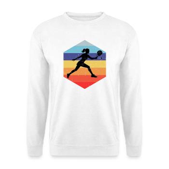 Padel Zubehör Geschenkidee für Padel Anfänger Fans - Unisex Pullover - Weiß - Vorne