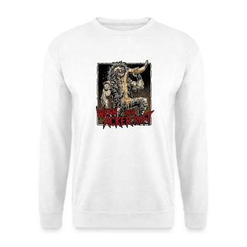 Retro 80s Heavy Metal Dämon - Unisex Pullover - Weiß - Vorne