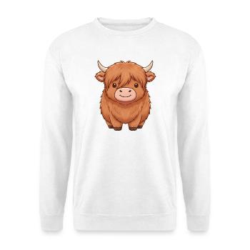Bovins écossais des Highlands - Sweat-shirt Unisexe - blanc - Devant