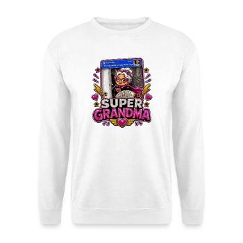 Super Grandma Money On Frontdoor - Superhero Granny - Unisex Sweatshirt - white - Front