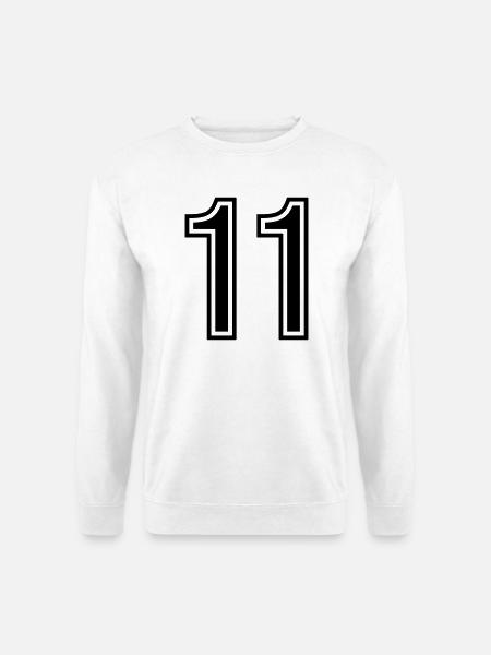 11 Symbole numérique - Sweat-shirt Unisexe - blanc