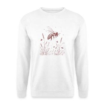 Meadow with bee - Unisex Sweatshirt - white - Front