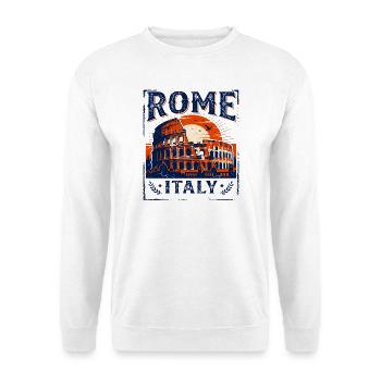 Vintage Rome Italy Colosseum Sunset Skyline - Unisex Sweatshirt - white - Front