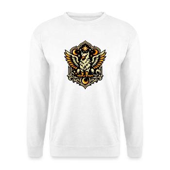 Blason de la chouette de l’Étoile de Nuit - Sweat-shirt Unisexe - blanc - Devant