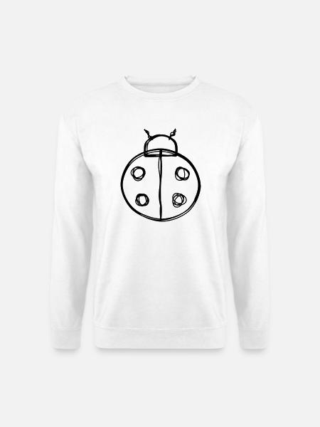 Marienkäfer handgezeichnet - Unisex Pullover - Weiß
