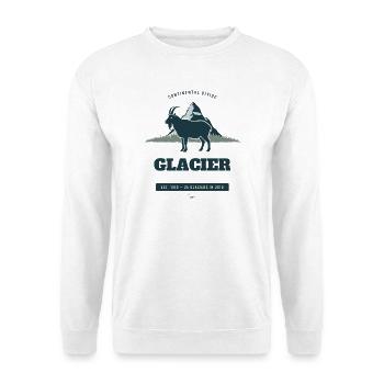 Glacier National Park Bergziege - Unisex Pullover - Weiß - Vorne - Alina (178cm) & Michal (187cm)
