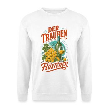 Wein Der Trauben Flüsterer Weinkenner Riesling - Unisex Pullover - Weiß - Vorne - Alina (178cm) & Michal (187cm)