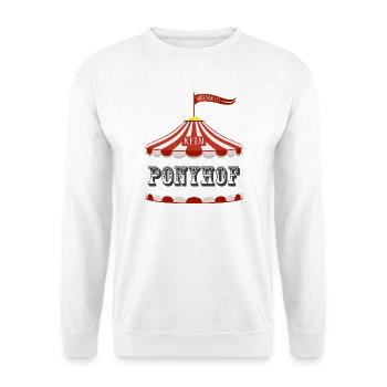 Das Leben ist kein Ponyhof - Unisex Pullover - Weiß - Vorne - Alina (178cm) & Michal (187cm)