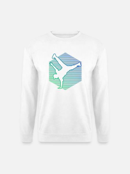 Die Hip-Hop-Tänzer und Breakdance passen zusammen - Unisex Pullover - Weiß