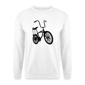 old school retro bike - Unisex Pullover - Weiß - Vorne