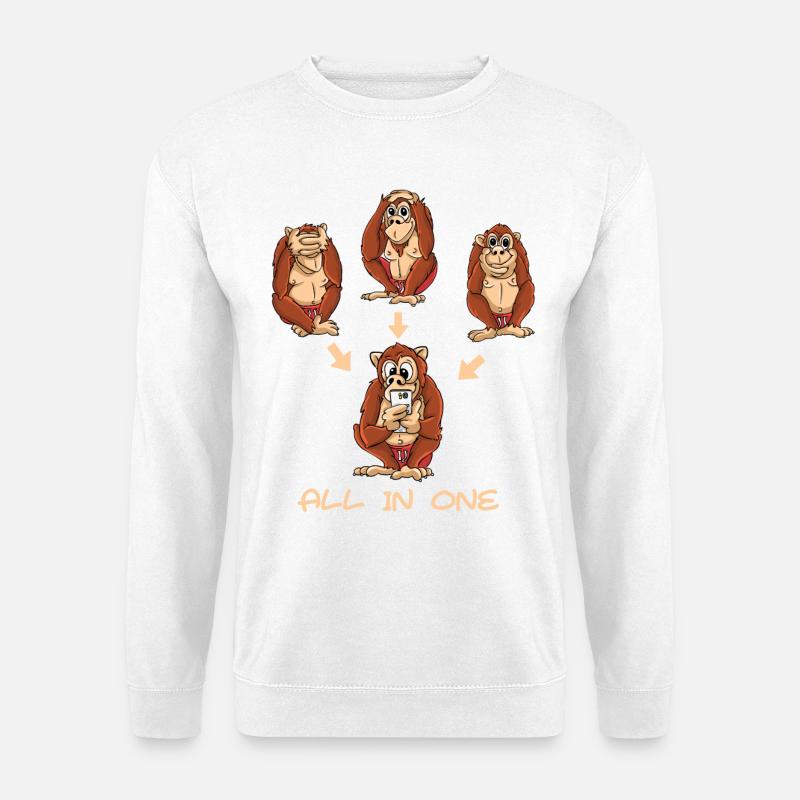 The 3 monkeys - Unisex Sweatshirt - white