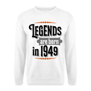 né en 1949 - Sweat-shirt Unisexe - blanc - Devant
