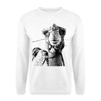 Kamel - Unisex Pullover - Weiß - Vorne