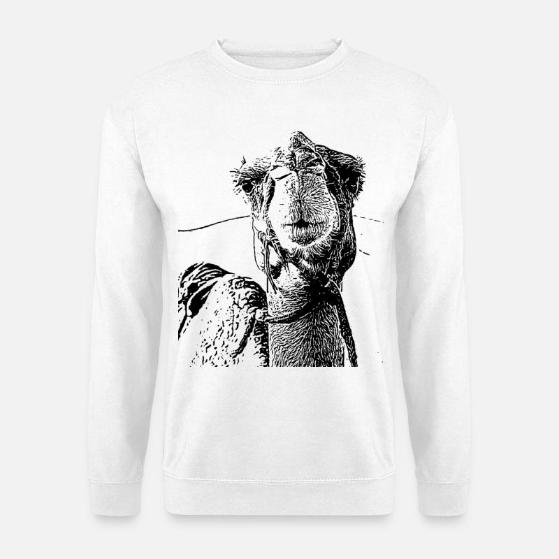 Kamel - Unisex Pullover - Weiß